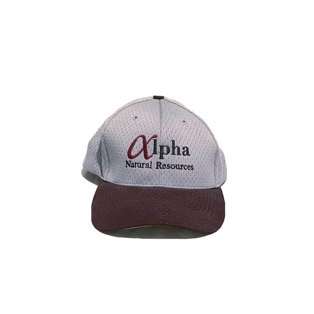 Alpha Natural Resources Hat Xlpha Axlpha Baseball Cap Mesh Grey Mining Oil